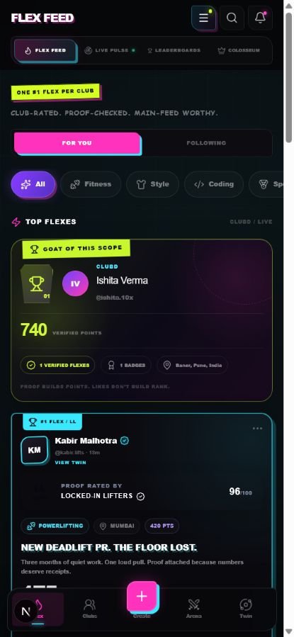 The real ClubD Flex Feed preview